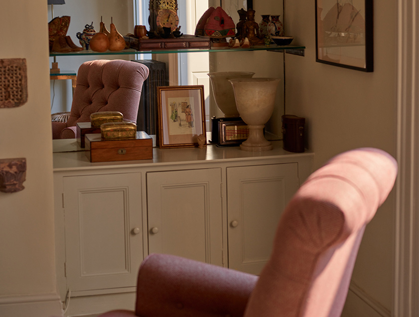 Chelsham Chair in Roxburgh Herringbone Paprika Reflection